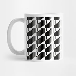 Bold Geometric Pattern in Black and White Mug